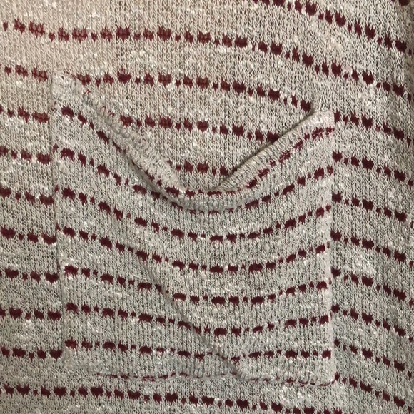 Free People Green Striped Drape Back Sweater  Open Back Hacci Top - Picture 4 of 15